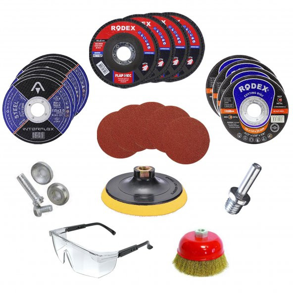 45 Parça Spiral Taşlama Cırt Zımpara İnox Metal Kesici Flap Disk