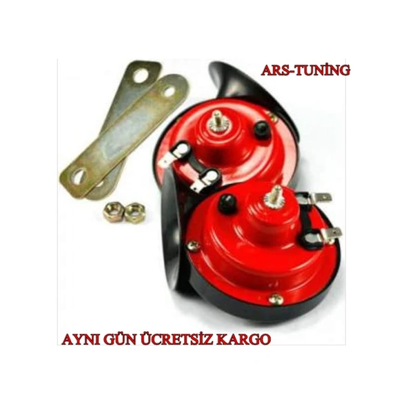 Her Araca Uygun Çiftli Da Dat Korna 12V Salyangoz Korna - Resim 2