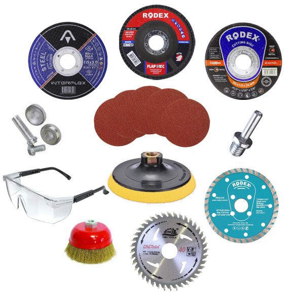 Spiral Taşlama Cırt Zımpara İnox Metal Kesici Flap Disk 18 PARÇA