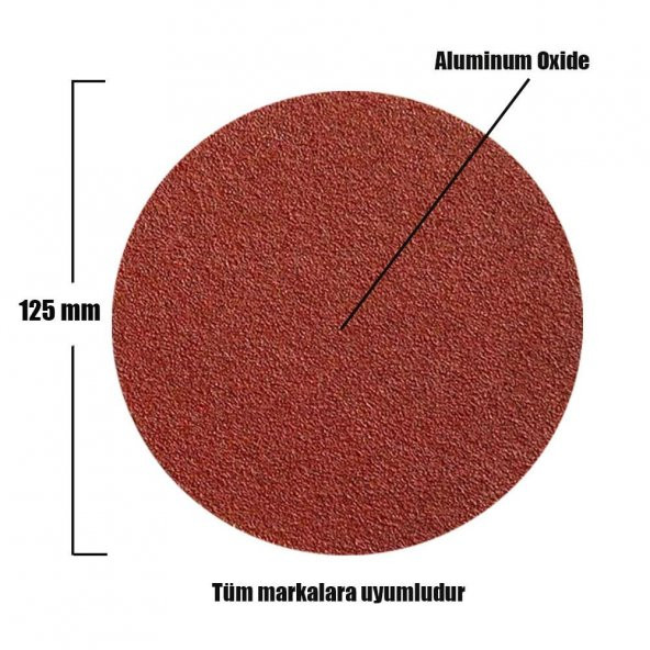 Cırt Zımpara 125 mm Spiral Avuç Taşlama (Karma Paket) 60 Adet - 5