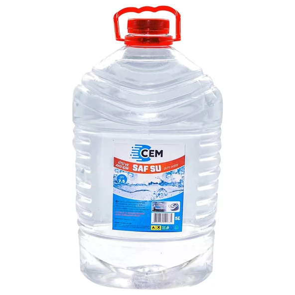 CEM CAR CARE Saf Su Ütü ve Akü Suyu 5 LT - 1