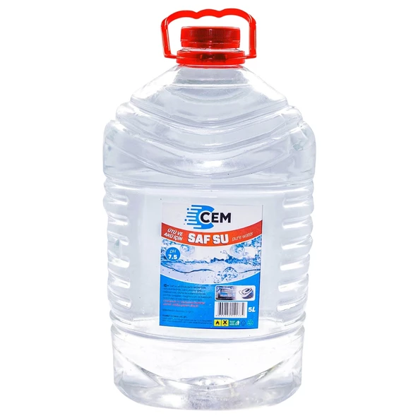 CEM CAR CARE Saf Su Ütü ve Akü Suyu 5 LT (Üretim Yılı 2024)