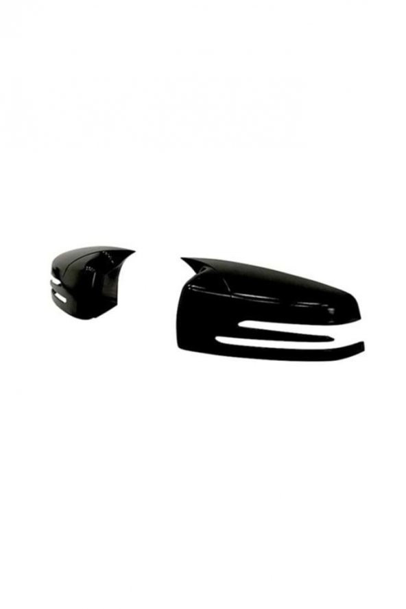 Mercedes Benz için W176 W246 W204 W212 W221 C117 X204 X156 Batman Yarasa  ayna kapağı piano black - 5