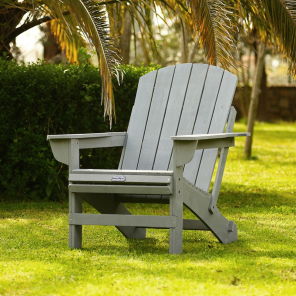 MANDU Adirondack (Ahşap Bahçe Sandalyesi) Gri - 2