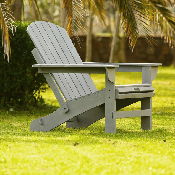 MANDU Adirondack (Ahşap Bahçe Sandalyesi) Gri - 3