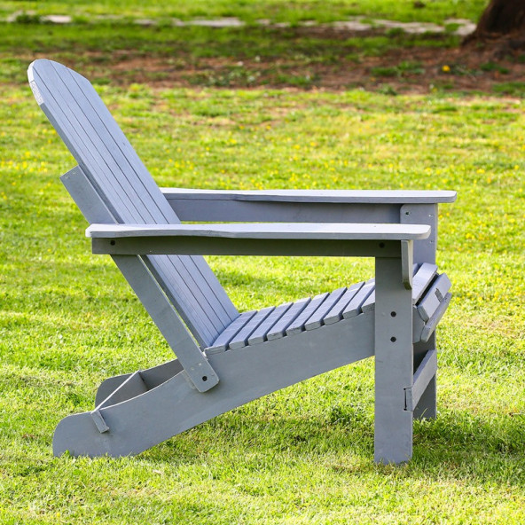 MANDU Adirondack (Ahşap Bahçe Sandalyesi) Gri - 8