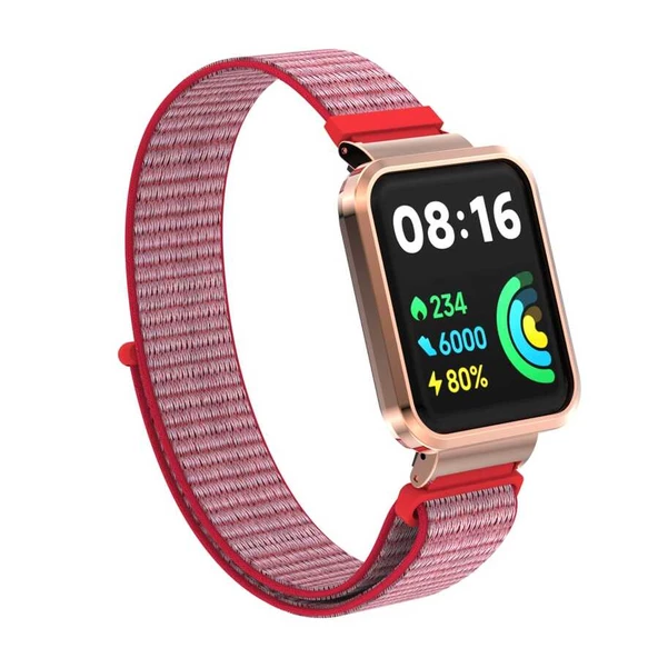 Vendas Xiaomi Redmi Watch 2 Lite Uyumlu Her Ölçüye Uygun Velcro Bağlantılı Hasır Kordon - 6