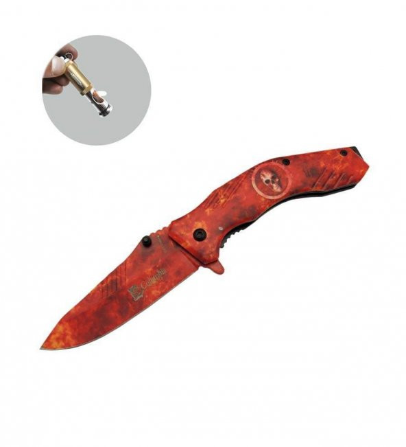 Supertrend Columbia Serisi 7000-B 20 CM Kırmızı Skeleton Bıçak L