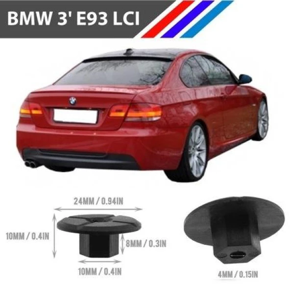 Bmw 3 E93 Tampon Davlumbaz Klipsi 50 Adetli Paket 51711958025