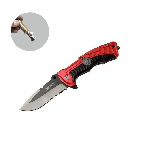 Supertrend M-tech Serisi 4-12-4 21 CM Kırmızı Kurtarma Bıçak Lüx