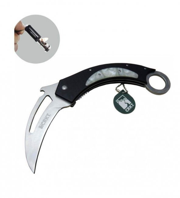 Supertrend CRKT Serisi X-0641WY-23 CM Blacksrambt Bıçak Lüx Set