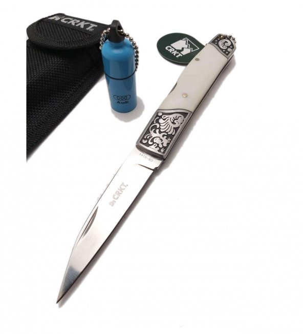 Supertrend 20 cm CRKT Serisi İşlemeli Çelik Bıçak Çakı Set
