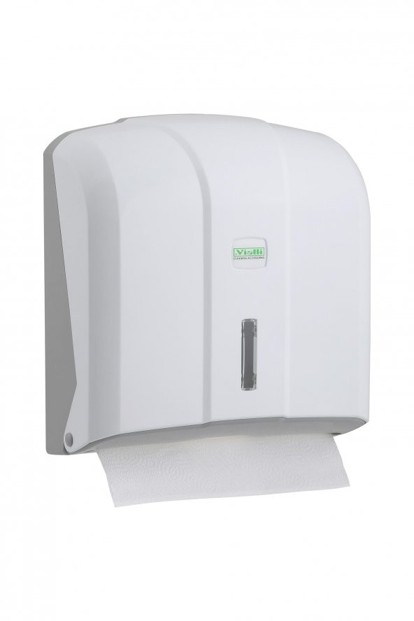 Omnipazar Vialli KH300 Z Katlı Kağıt Havlu Dispenseri 300lü Beyaz