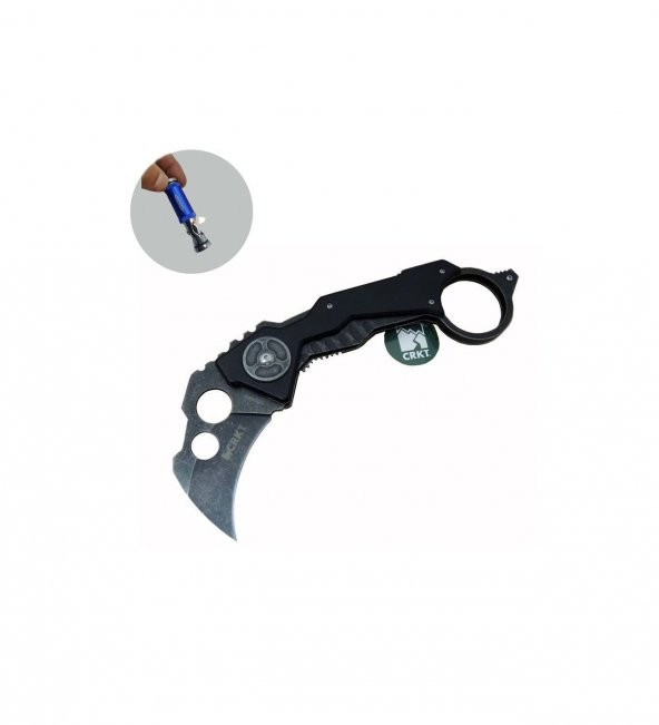 Supertrend CRKT Serisi QTR-6320BK 23 CM Baracas Bıçak Lüx Set