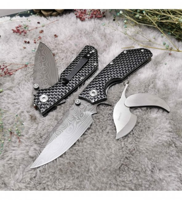 Supertrend Komple Çelik Damascus Bilyalı Bıçak 219