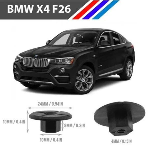 Bmw X4 F26 Tampon Davlumbaz Klipsi 25 Adetli Paket 51711958025