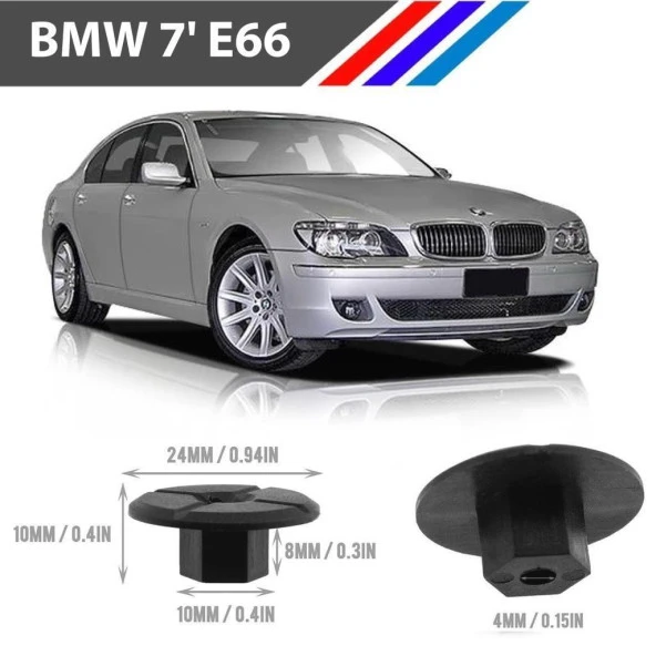 Bmw 7 E66 Tampon Davlumbaz Klipsi 100 Adetli Paket 51711958025