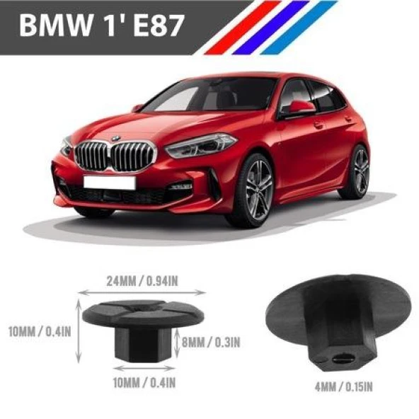 Bmw 1 E87 Tampon Davlumbaz Klipsi 50 Adetli Paket 51711958025