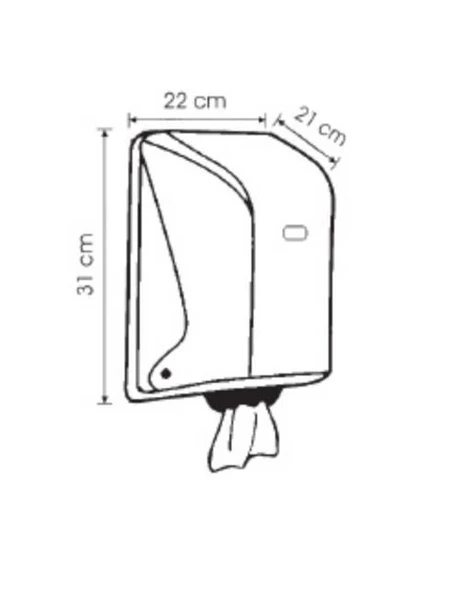 Omnipazar Vialli OG2T İçten Çekmeli Kağıt Havlu Dispenseri Şeffaf - 2