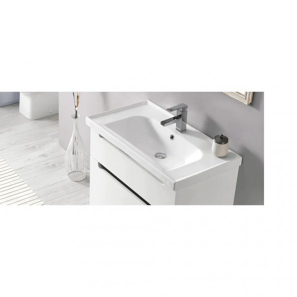 Turkuaz Cerastyle Frame Etajer Uyumlu Damlalıklı Lavabo 50x38 cm - 2
