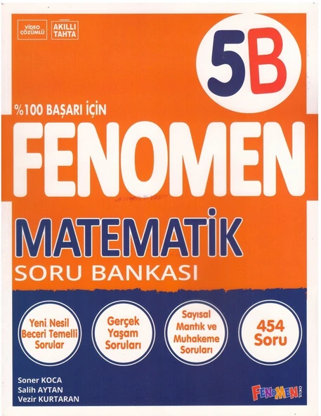 FENOMEN 5.SINIF MATEMATİK SORU BANKASI-B ürün görseli 1