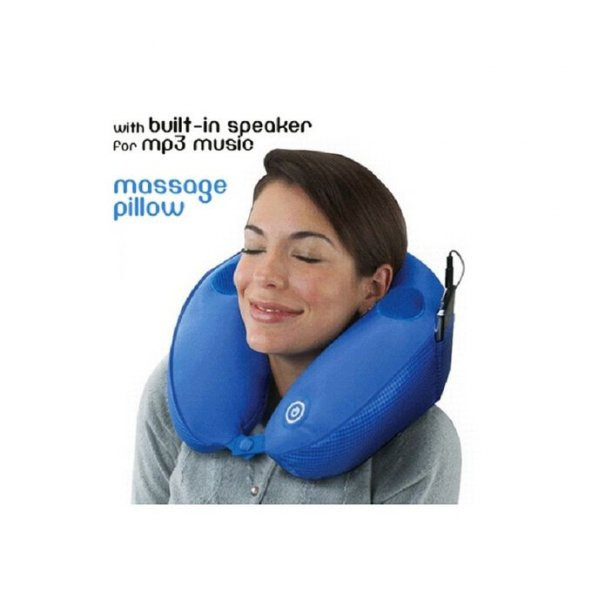 Seyahat İçin Titresimli Mp3 Müzik Çalarlı Speaker Özellikli Boyun Masaj Yastığı - 2