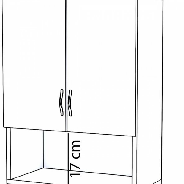 Relax Makina Üstü Dolap, Banyo Dolabı, Çamaşır Dolabı, Havlu Dolabı, Kapaklı Dolap - Beyaz - 4
