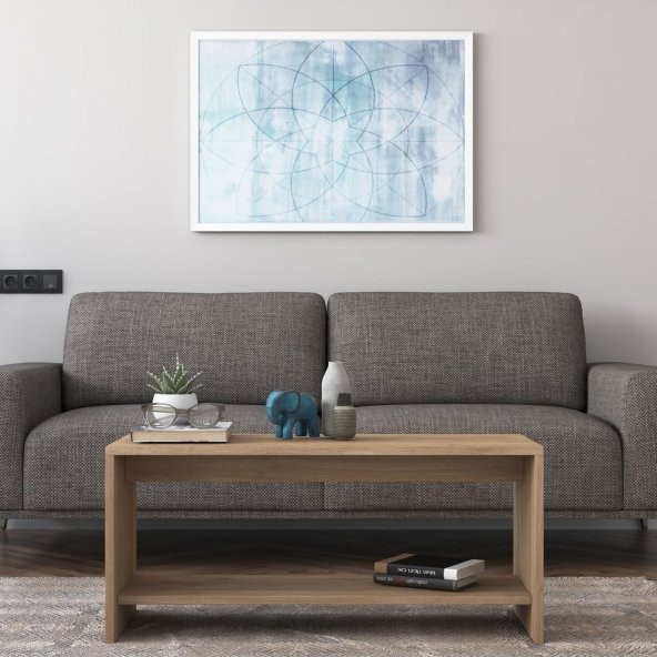 Orta Sehpa Modern Raflı Sepet Ceviz - 4