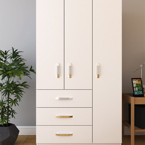 Emre Lüx 3 Kapı 3 Çekmeceli Gardrop ürün görseli