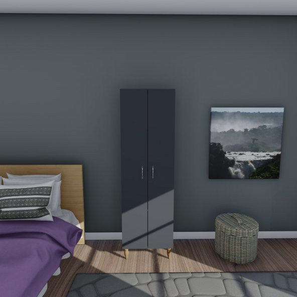 ÖMER 2 KAPAKLI GARDROP - 2