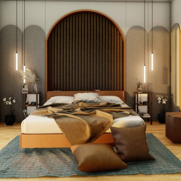 Ömer Dublin 2 Raflı Komodin - Ceviz - 4