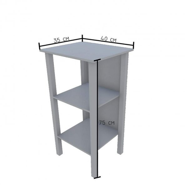 Ömer Dublin 2 Raflı Komodin - Ceviz - 5