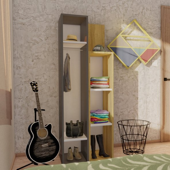 Emre İki Kapaklı Gar- (Ceviz-Beyaz) k1 - Resim 2