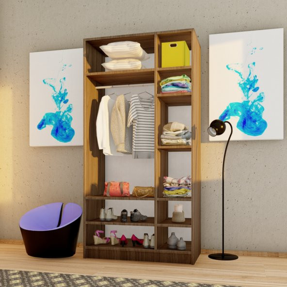 Emre 3 Kapaklı 2 Çekmeceli Lüx Gar- Ceviz - Resim 2