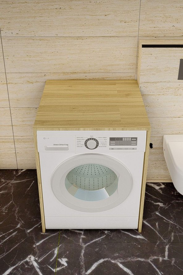 Çamaşır Makinesi Alt Dolabı - Meşe - 2