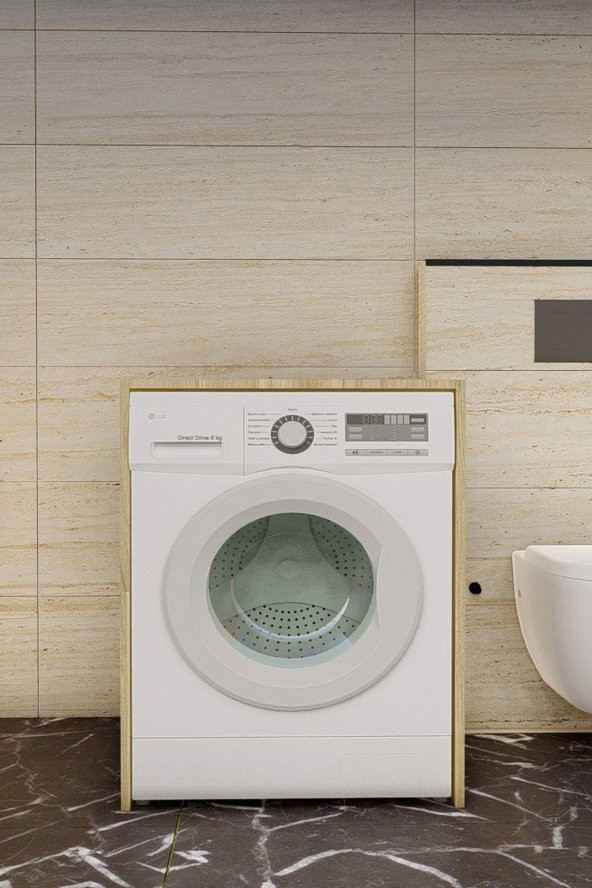 Çamaşır Makinesi Alt Dolabı - Meşe - 3
