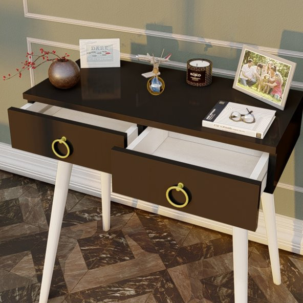 Ahşap Ayaklı Modern Dekoratif Dresuar - 3