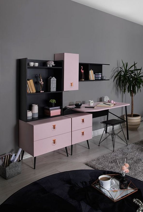 Ünüvar Konsept RENGARENK Flamingo  Kitaplık - Resim 3