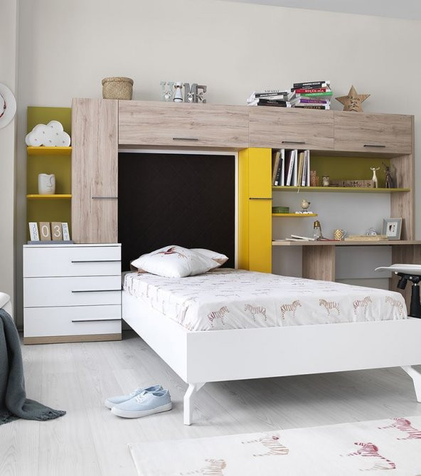 RENGARENK Born 120x200 Karyola  k1 - Resim 2