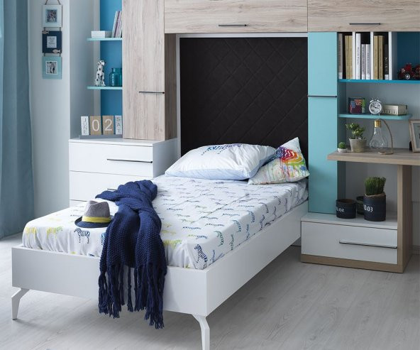 RENGARENK Born 120x200 Karyola  k1 - Resim 3