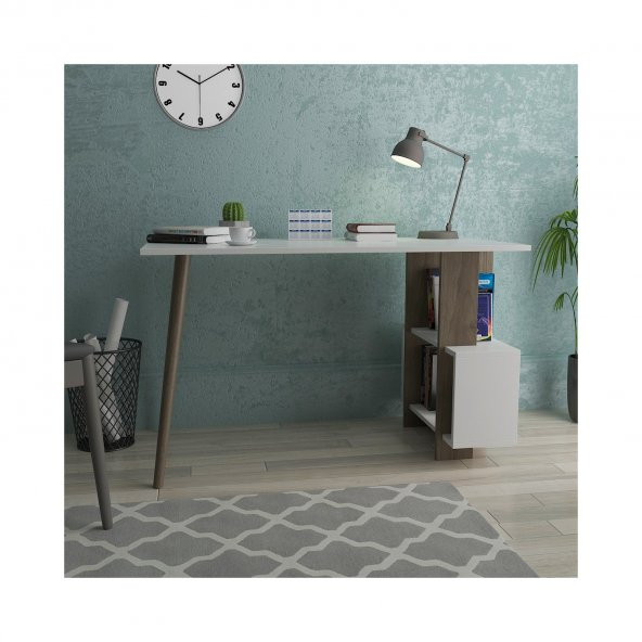 Çalışma Masası Beyaz - Ceviz k1 - 2