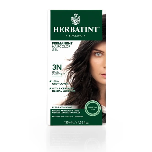 Herbatint 3N Chatain Fonce Koyu Kestane Saç Boyası 150ml.