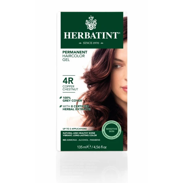 Herbatint 4R Chatain Cuivre Bakır Kahve Saç Boyası 150ml.