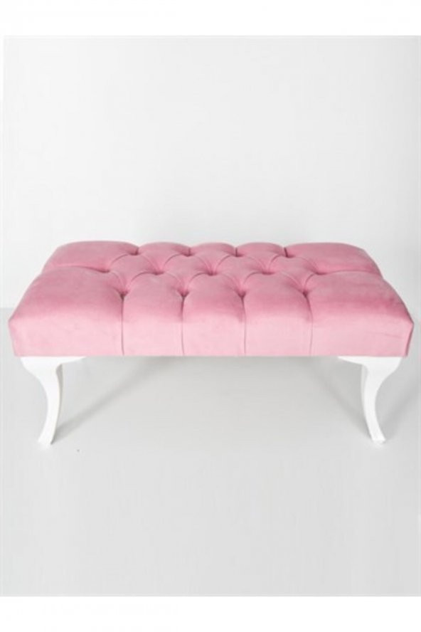 Ekon Puf & Benç 45*90-Pls Ayak Silenebilir Kumaş Pembe K1