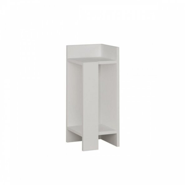 Ünüvar Konsept Parlak Beyaz Yan Sehba Komodin - Resim 4