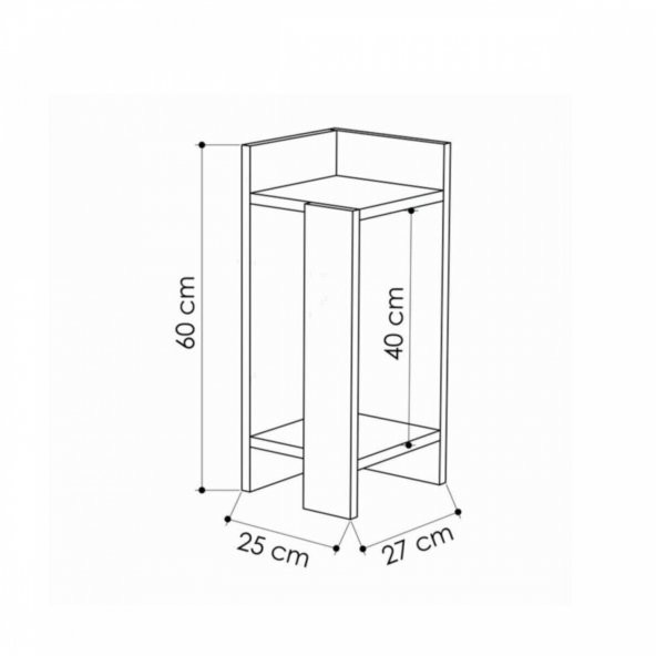 Ünüvar Konsept Parlak Beyaz Yan Sehba Komodin - Resim 5