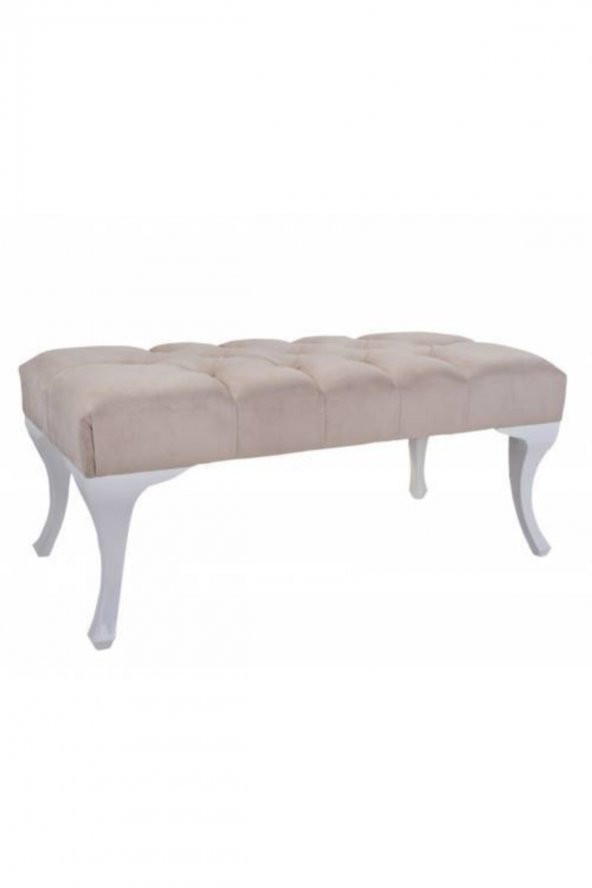 Ünüvar Konsept Puf & Benç 45X90-Pls Ayak Silenebilir Kumaş Krem K1