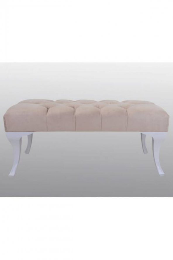 Ünüvar Konsept Puf & Benç 45X90-Pls Ayak Silenebilir Kumaş Krem K1 - 3