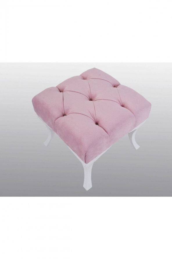 Ünüvar Konsept Puf & Benç 45*45-Pls Ayak Silenebilir Kumaş Pembe - 2