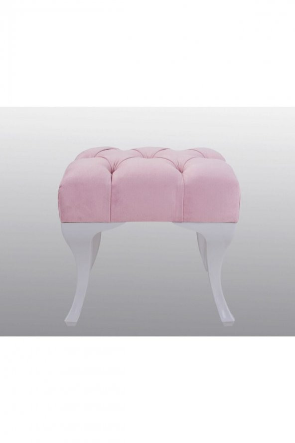Ünüvar Konsept Puf & Benç 45*45-Pls Ayak Silenebilir Kumaş Pembe - 3
